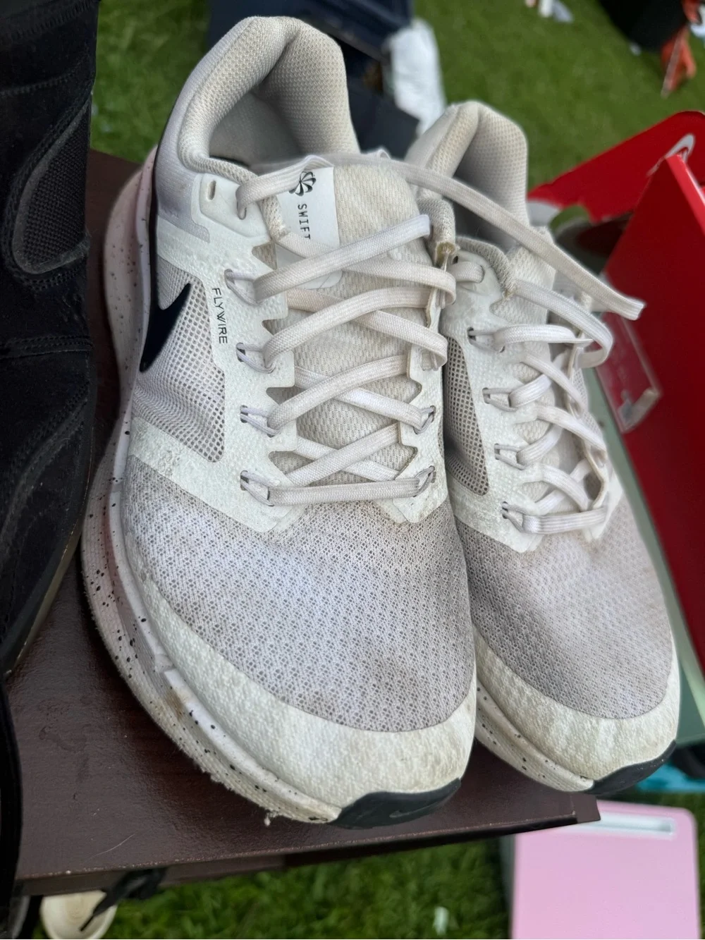 Nike White and Black Men’s Sneakers Size 12